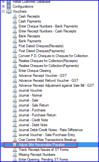 Adjust Bills Receivable-Payable